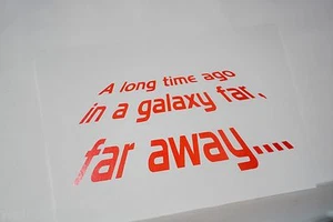 Star Wars Opening Title Vinyl Car Decal Bumper Window Mirror Sticker Jedi Galaxy - Picture 1 of 2