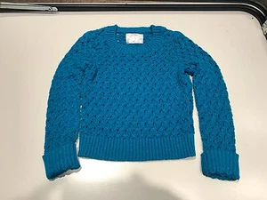 Justice Girl's Dark Aqua Pullover Sweater Size 12  - Picture 1 of 1