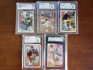 Brett Favre Rookie Card Lot 🏈 HOF UD,Score,Pacific,Star Pics 🔥5 Graded Cards🔥 - Picture 1 of 3