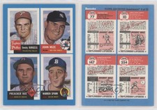 1992 Archives Bazooka Quadracard Smoky Burgess Johnny Mize Preacher Roe #9 HOF