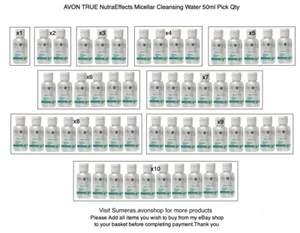 AVON TRUE NutraEffects Micellar Reinigungswasser 50ml Pick Menge ~ Kostenlose P&P ~ VERKAUF! - Bild 1 von 11