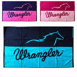 Wrangler Western Cowgirl Horse Logo Beach Towel - Picture 1 of 7