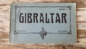 Cartolina ricordo vintage inutilizzata libro Gibilterra tonica seppia 12 cartoline anni 20 - Foto 1 di 9