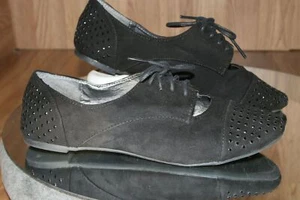 Rampage Women's Lindy Natural Oxford 7M Black Bling Shining Stars CLASSY EUC - Picture 1 of 11