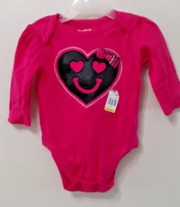 Garanimals Girls Baby Bodysuit Smiling Heart Pink 3-6 Months - Imagen 1 de 1
