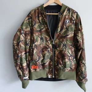 A Bathing Ape jacket size L lightweight Mens Reversible camouflage & black - Picture 1 of 13