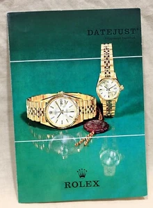 Folleto folleto folleto folleto de colección Rolex Datejust 1967 dorado 1601 6517 fabricante de equipos originales/ - Imagen 1 de 8