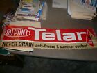 DuPont Telar Never Drain Anti-Freeze and Summer Coolant Sign - Vintage 9" x 36"