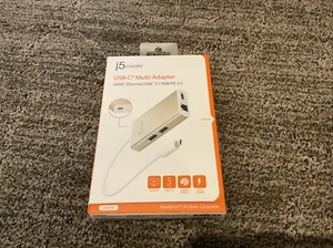 j5create JCA374, Docking station, USB Type C Multi Adapter, HDMI, USB 3.1 NIB - Picture 1 of 4