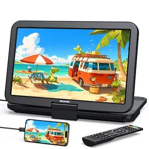 17.5" Tragbarer Blu-ray DVD Player 15.4" Bildschirm 270° drehbar HDMI AKKU Dolby - Bild 1 von 21