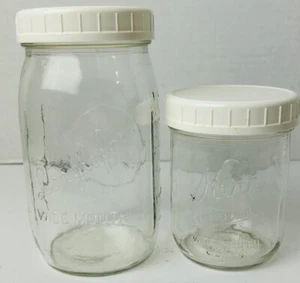 VTG Longlife & Kern Wide Mouth Self SealingMason Jars 24 & 10 Oz's W/ Lids - Picture 1 of 10