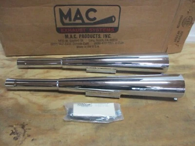 NEW YAMAHA XS650 TWIN ALL MODELS MEGAPHONE EXHAUST PIPE MUFFERS MAC 004-0113 - Image 1 of 4