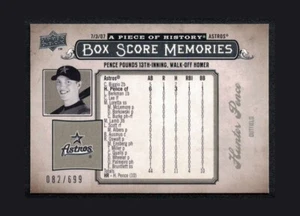 2008 Upper Deck A Piece of History Box Score Memories #BSM-25 Hunter Pence /699 - Picture 1 of 3