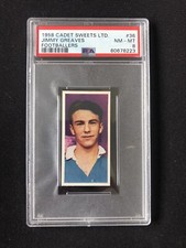 1958 Cadet Sweets Jimmy Greaves Footballers Cigarette PSA 8 ROOKIE