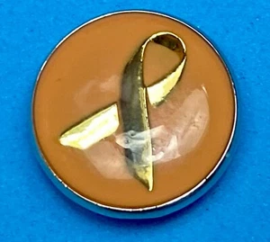 Cancer Awareness Ribbon 18Mm Button Charms, Ginger Snaps - Magnolia Vine - Picture 1 of 9