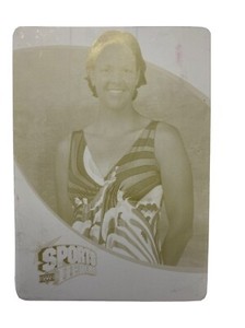 LINDSAY DAVENPORT 2009 UD HEROES Tennis YELLOW PRINTING PLATE 1/1