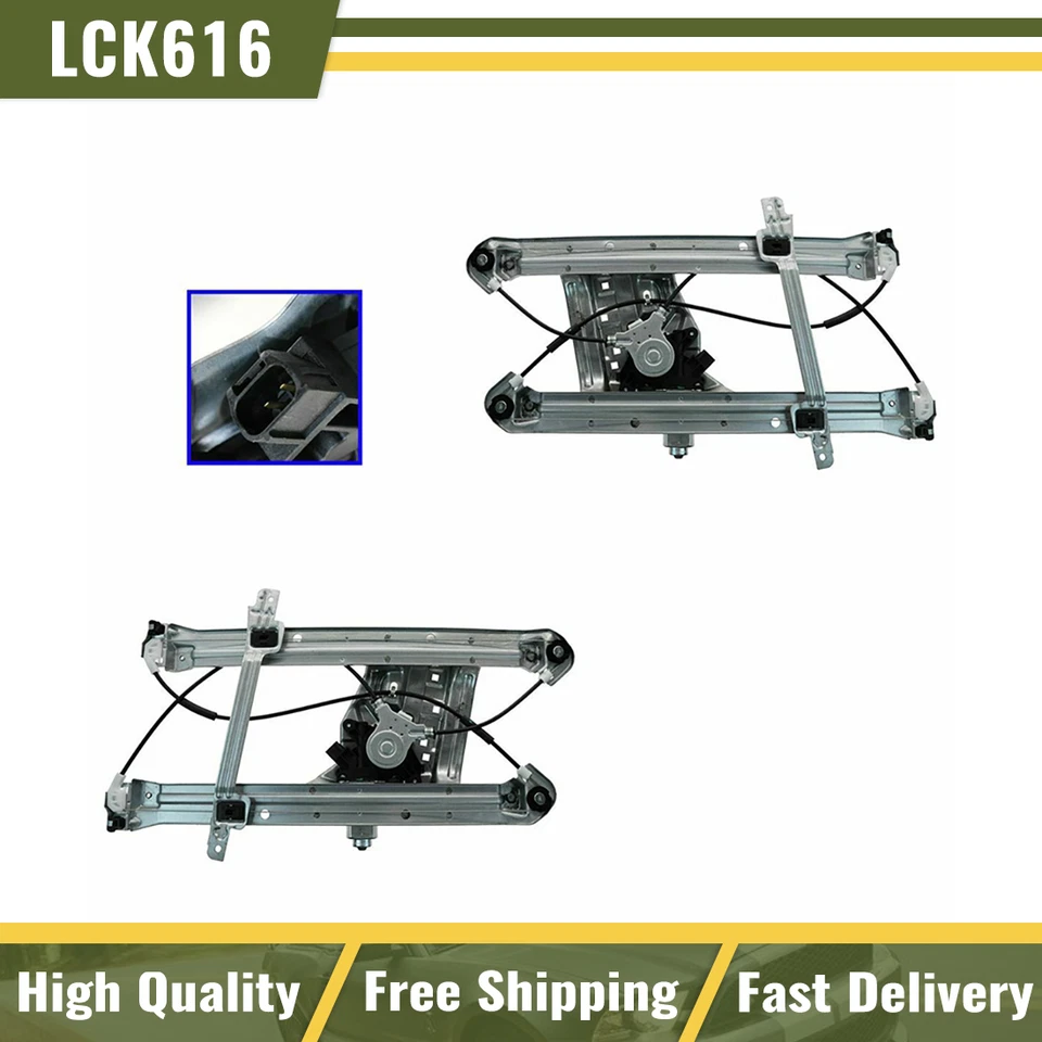 Fits Mitsubishi Endeavor Dorman Front Power Window Regulator & Motor Pair of 2 - Image 1 of 4
