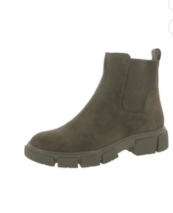 Aqua College Womens Priya Suede Waterproof Chelsea Boots Sz 6.5 Dark Taupe - Picture 1 of 7