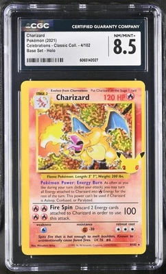 Charizard 4/102 Celebrations: Classic Collection Holo CGC 8.5 Base Set Holo (OC) - Image 1 of 2