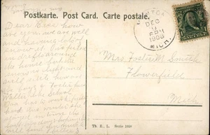 Manton,MI Postal Cancel 1908 Wexford County Michigan Postcard to Flowerfield - Picture 1 of 2