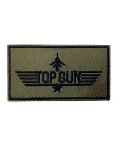 Patch Termoadesiva Verde Militare – Top Gun con Aereo Ricamato 5849.000 - Imagen 1 de 2