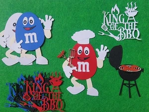 Fourth Of July BBQ M & M Chocolate Combo Paper Die Cut Cardstock For Scrapbook - Picture 1 of 1