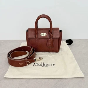 Bolso de Mano Mulberry Bayswater Cuero Azul Marino Bloqueo Giratorio Usado Hecho en Inglaterra - Imagen 1 de 11