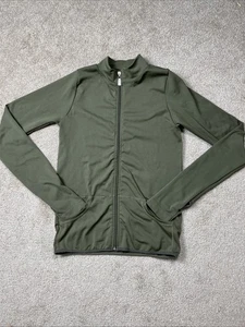 Love J Sweatshirt Women's L/XL Olive Green Full Zip No Hood Athleisure Casual - Picture 1 of 13