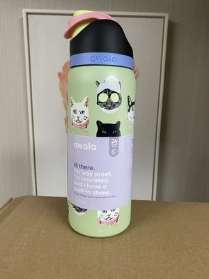 Owala 32oz FreeSip Cat Collage Catwala Bottle Urban Outfitters Exclusive New - Image 1 of 2