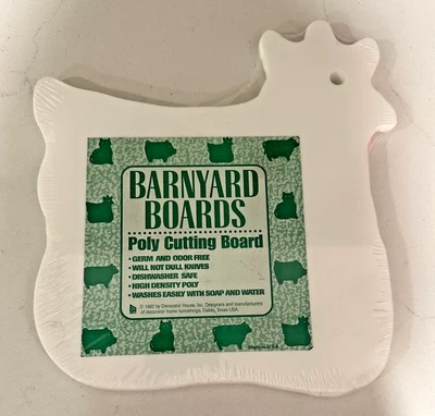 Tabla de cortar de cocina de polietileno en forma de pollo vintage 1992 casa decorativa NUEVA Foto 1 de 2