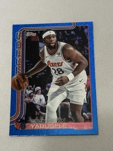 2025 Topps Flagship Blue Sandglitter SP! Guersohon Yabusele 76ers - Picture 1 of 2