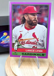 2025 Topps Heritage⚾ Lance Lynn #318😎 Bordo viola chiaro St. Louis Cardinals - Foto 1 di 2