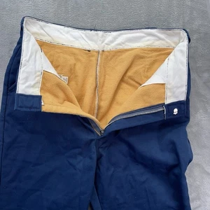 LL Bean Herrenhose Größe 30 x 31 USA Arbeitskleidung Uniform gefüttert Thermofleece marineblau - Bild 1 von 15