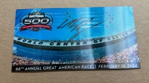 2024 DAYTONA 500 TICKET WINNER WILLIAM BYRON Signed Autograph - Picture 1 of 1