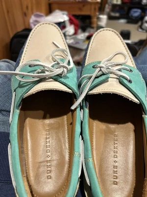 Zapatos de barco D+D DUKE + DEXTER azul claro azul marino blanco para hombre talla 11 raros Foto 1 de 4