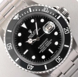 Reloj Rolex Submariner 16610 fecha acero inoxidable 40 mm - esfera negra - bisel negro - Imagen 1 de 10