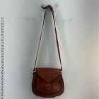 Komal's Passion Leather Brown Saddle Bag Purse Handbag Shoulder Bag