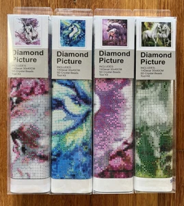 BULK 4 kits UNICORNS 5D Diamond Painting Art Embroidery Cross Stitch 30x40cm - Picture 1 of 6