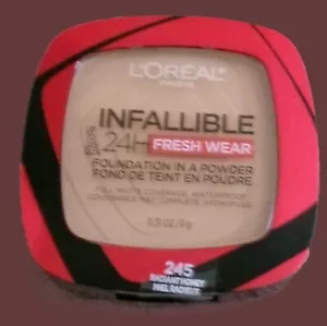 L'Oreal Paris Infallible 24H Fresh Wear Foundation Powder-245 Radiant Honey NEW - Picture 1 of 2