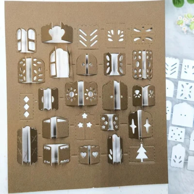 24 Stk Fenster Tür Stanzformen Stencil Cutting Dies Scrapbooking Stanzschablone - Bild 1 von 4