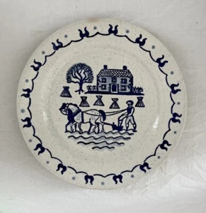 Metlox Poppytrail Provincial Blue Homestead Dinner Plate 10" Diameter. 1 Plate - Picture 1 of 22