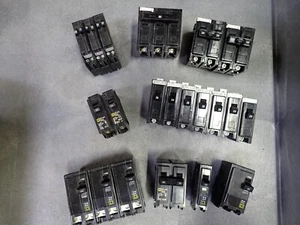 USED - Assortment of Circuit Breakers - Square D/Cutler Hammer (See Description) - Picture 1 of 9