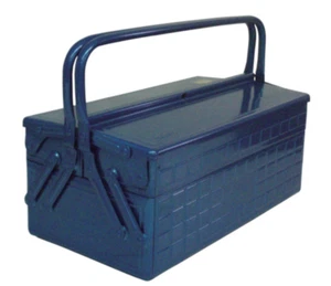 TRUSCO GL-410-B 2-Tier Steel Toolbox – Blue – 417×227×289mm – Made in Japan - Picture 1 of 2