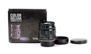 Voigtlander Color Heliar MC 2.5/75mm f/2.5 75mm Black LTM Mount L39 M39 Boxed - Picture 1 of 10