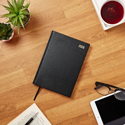 MORGAN'S DIRECT A5 Day a Page Diary Hard Back Early Edition Assorted Colours 2027