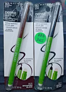 (2 Pack) Maybelline Define A Line Mechanical Pencil #801 & #805 - 0.01 Oz Ea. - Picture 1 of 4
