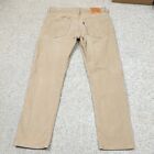 Levis Pants Mens 32 Tan 502 Taper Fit Corduroy Stretch Red Tab Casual