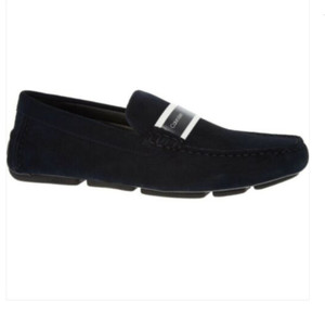 Men's Calvin Klein logo band Dark Navy Muricio Suede Brushed loafers RRP-£149