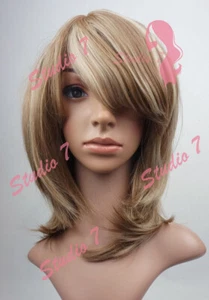 W80 braun Mix blond Highlight volle Perücke mittlere Länge gerade Studio7-UK - Bild 1 von 7