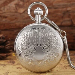 Luxury Copper Case Unisex Auto Mechanical Pocket Watch Arabic Number Chain Reloj - Picture 1 of 14